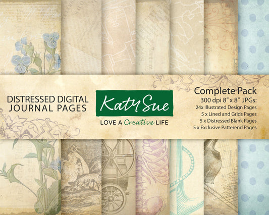 Distressed Digital Journal Pages | Complete Pack