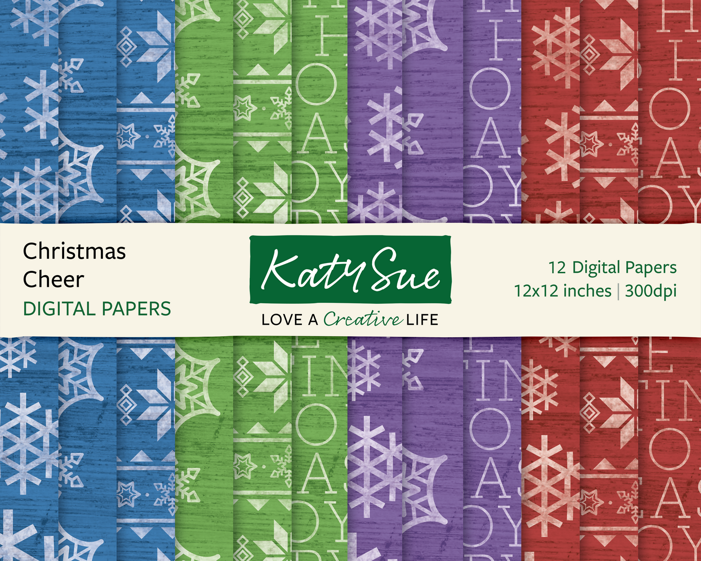 Christmas Cheer | 12x12 Digital Papers